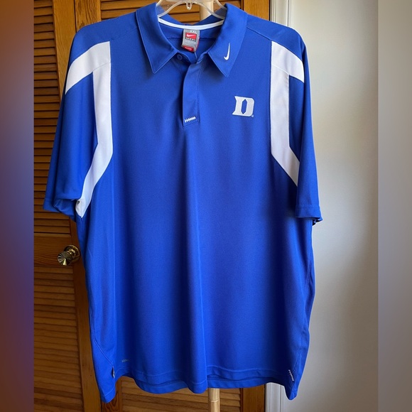 Nike Other - NWT Nike Duke University Men's Polo Shirt XXL DRI-FIT Duke Blue Devils